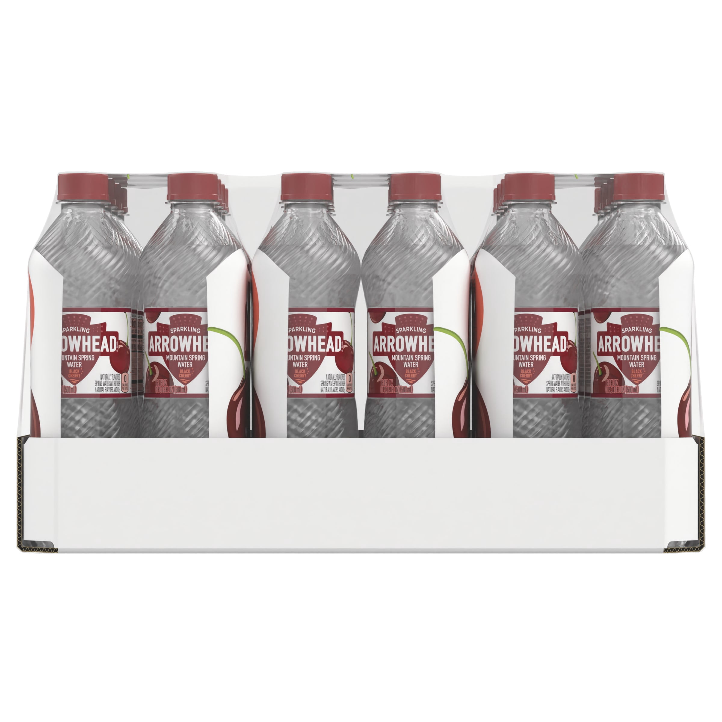 Arrowhead Sparkling Water, Black Cherry, 16.9 oz. Bottles (24 Count)