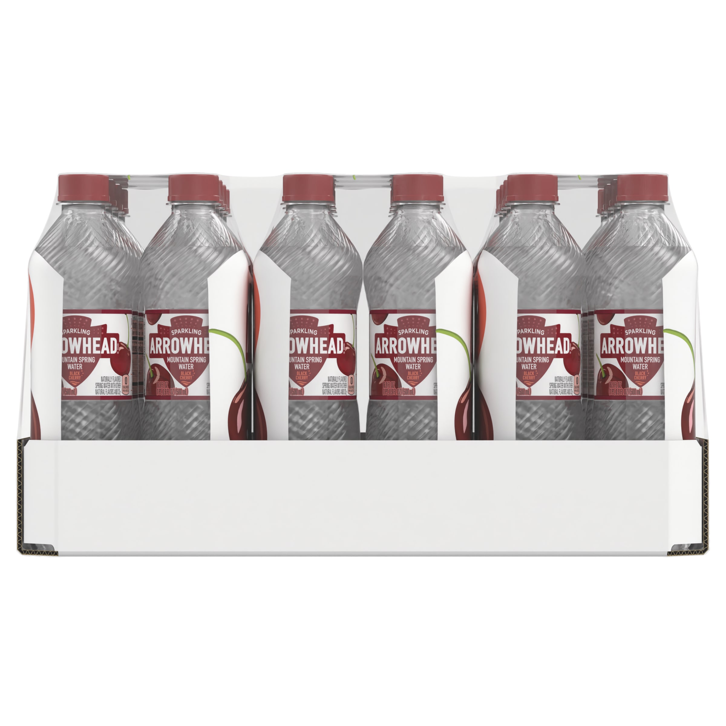 Arrowhead Sparkling Water, Black Cherry, 16.9 oz. Bottles (24 Count) - image 2 of 6