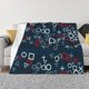 thumbnail image 1 of Balery Navy Blue Geometric Manta de Franela con Dibujo, Lujo Ultra Suave y Cálido, Antipelusa y Resistente a las Arrugas para Cama, Sofá, Camping -40"x30", 1 of 6