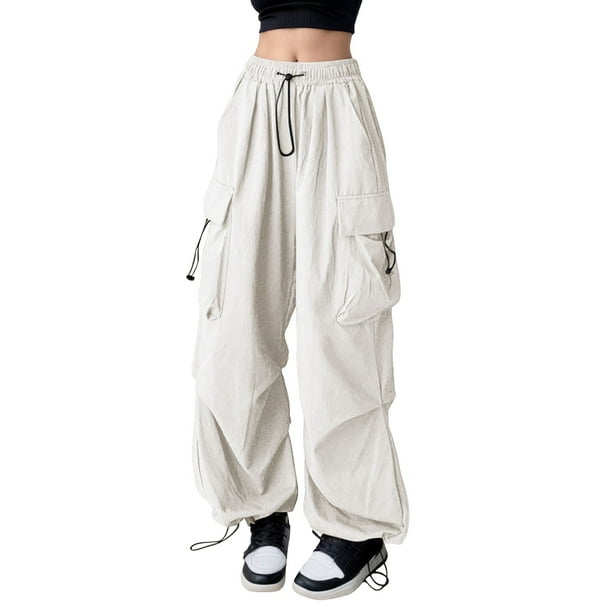 Pantalones cómodos de jogger para mujer: bolsillos, poliéster, cintura elástica, tallas S-XXXXXL, 95-102 cm de largo, ropa informal/de trabajo, fácil cuidado.