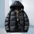 thumbnail image 2 of Nueva chaqueta de plumón negra y dorada para hombre, corta, brillante, gruesa, de invierno, tendencia salvaje, ropa para parejas, chaqueta de plumón de pato blanco para hombre, 2 of 5