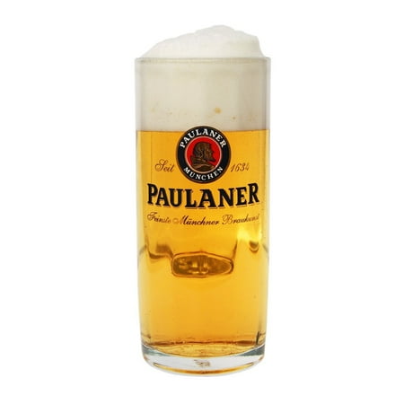paulaner faceted glass beer