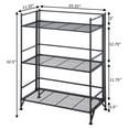 thumbnail image 3 of TiaGOC Designs2Go X-Tra Storage 3-Tier Wide Folding Metal Shelf, Black, 3 of 7