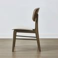 thumbnail image 5 of Spruce & Spring Wood Dining Chair with Upholstered Seat and Curved Back Set of 2, Walnut, 5 of 10