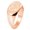 Rose Gold, variant on Sterling Silver Love Arrow Heart Engraved Oval Flat Top Polished Ring