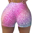 thumbnail image 2 of Picia Fun Rainbow Printed Workout Shorts for Women Seamless Scrunch Butt Lifting High Waisted Yoga Gym Booty Running Moisture-wicking Short Pants-Medium, 2 of 9