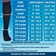 thumbnail image 4 of Made in USA - Compression Knee High for Men and Women15-20mmHg - Navy, Large, 4 of 11