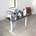 thumbnail image 2 of VIVO Electric 77" x 71" Corner Stand Up Desk, Black Table Tops, White Frame, 2 of 8