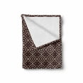 thumbnail image 2 of Ethnic Soft Flannel Fleece Throw Blanket, Ornament in Contrasting Colors Cultural Motifs Old Style, Cozy Plush for Indoor and Outdoor Use, 50" x 60", Dark Brown and Ivory, by Ambesonne, 2 of 6