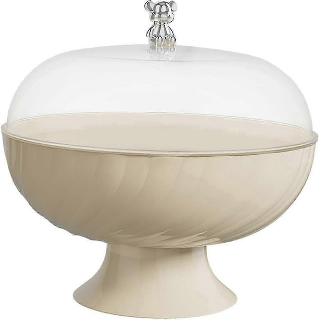 Pedestal Fruit Bowl With Lid Decorative Fruit Plate With Draining Holes Fruit Basket Bowl Holder Multifunctional Countertop Fruit Bowl