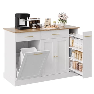 Home Styles Woodbridge White Two Tier Island and Two Stools