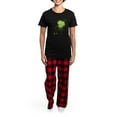 thumbnail image 4 of CafePress - Shamrock [Swirls] Women's Dark Pajamas - Women's Short Sleeve Print T-Shirt and Pants Dark Cotton Pajama Set, 4 of 7