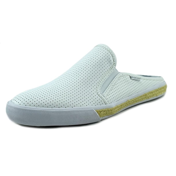 womens white tommy hilfiger sliders