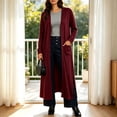 thumbnail image 6 of cocolona Long Cardigan for Women LightWeight Long Sleeve Open Front Outerwear Elegant Solid Color Long Jacket with Pockets, 6 of 6