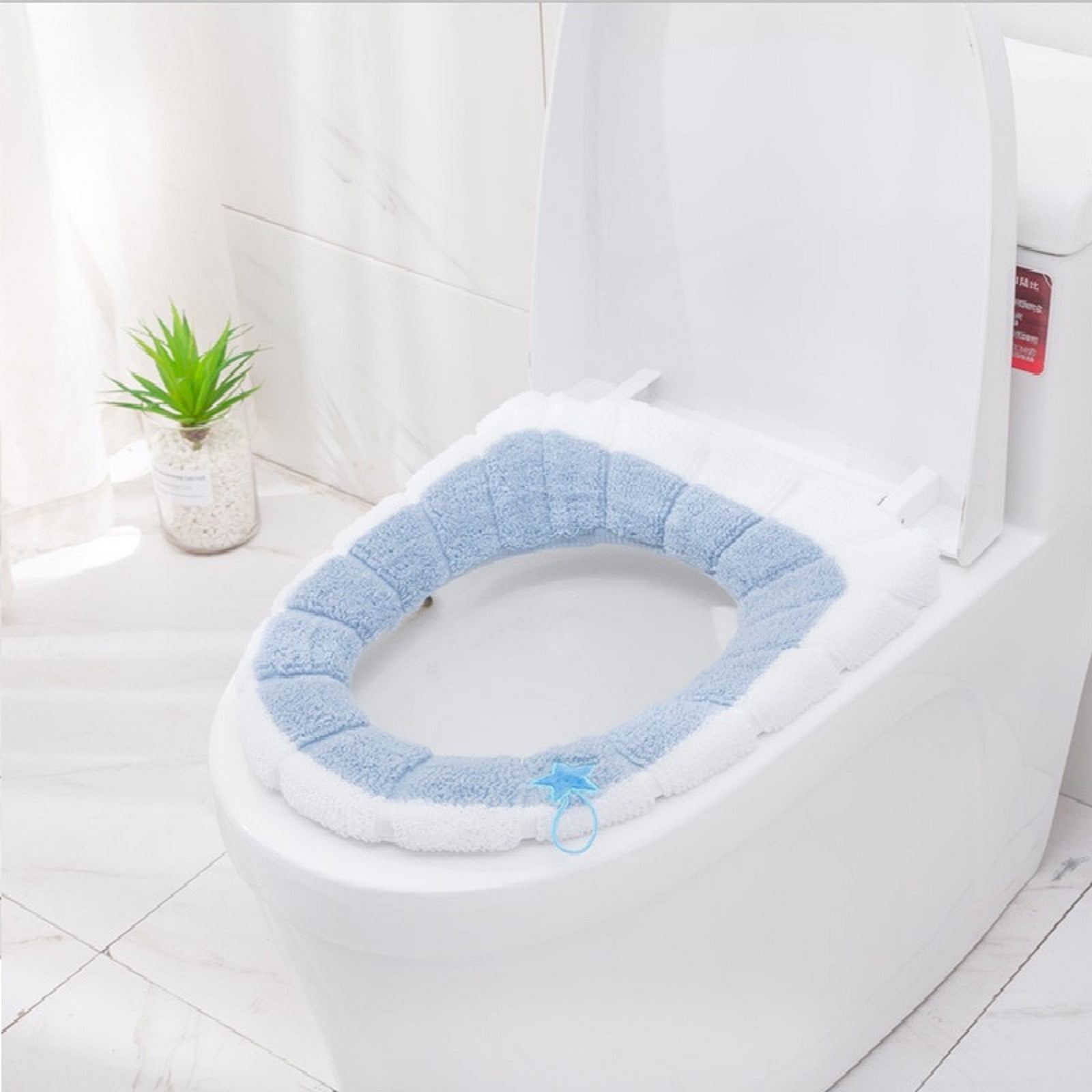 Closestool Cushion Washable Soft Warmer Mat Cover Pad Bathroom Toilet Seat 
