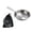 White, variant on Stainless Steel Camping Fry Pan with Foldable Handle, Lightweight Portable Cookware for Outdoor Cooking, Nonstick Skillet for Backpacking, Hiking, RV Trips, and Open Fire Grilling