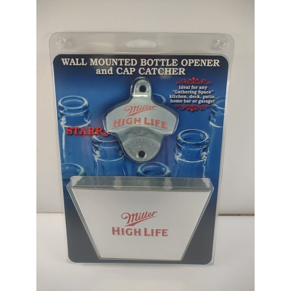 Miller High Life Bottle Opener and Cap Catcher Set