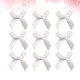thumbnail image 2 of EeaseMX 100 piezas de 1 cm de lazos hechos a mano para zapatos y sombreros, accesorios colgantes para fiestas, regalos, disfraces (plata), 2 of 7