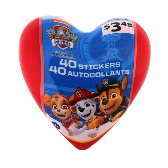 40ct Sticker Novelty Heart - Paw Patrol