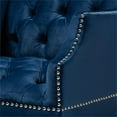 thumbnail image 6 of Bowery Hill Velvet Fabric Accent Chair in Navy Blue, 6 of 9