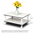 thumbnail image 5 of Furinno 11172 Just Table Basse à 2 Niveaux Sans Outils, Blanc avec Tube Blanc, 5 of 5