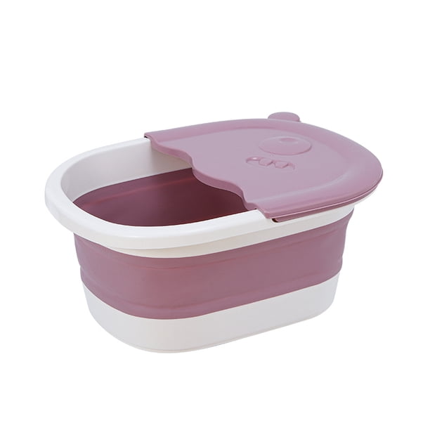 Cubo De Remojo De Pies Plegable Baño De Pies De Plástico Engrosamiento Cubo De Lavado De Pies Lavabo Masaje Baño De Pies Hogar Noticed HA024863-02