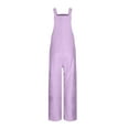 thumbnail image 6 of OGLCCG Girls Fleece Overalls Kids Winter Loose Wide Leg Jumpsuit Rompers with Pockets Soft Warm Plush Fuzzy Overalls 5-14 Years, 6 of 7