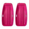 thumbnail image 1 of Lucky Bums Enfants 35 Pouces en Plastique Luge de Luge de Neige, Rose Néon (2 Pack), 1 of 6