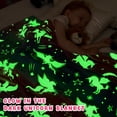 thumbnail image 3 of Glow in the Dark Stars Blanket for Girls Boys Cute Kids Throw Blanket Funny Space Blanket Room Decor Toys Birthday Gifts for 2 3 4 5 6 7 8 9 10 11 12 13 Years Old Girls or Boys (50''x60'' Grey), 3 of 9