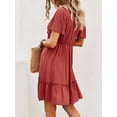 thumbnail image 2 of nvzhuang Women's Casual Maternity Dress Short Sleeve Swiss Dots Pregnancy Dress Summer Flowy Dress, 2 of 6