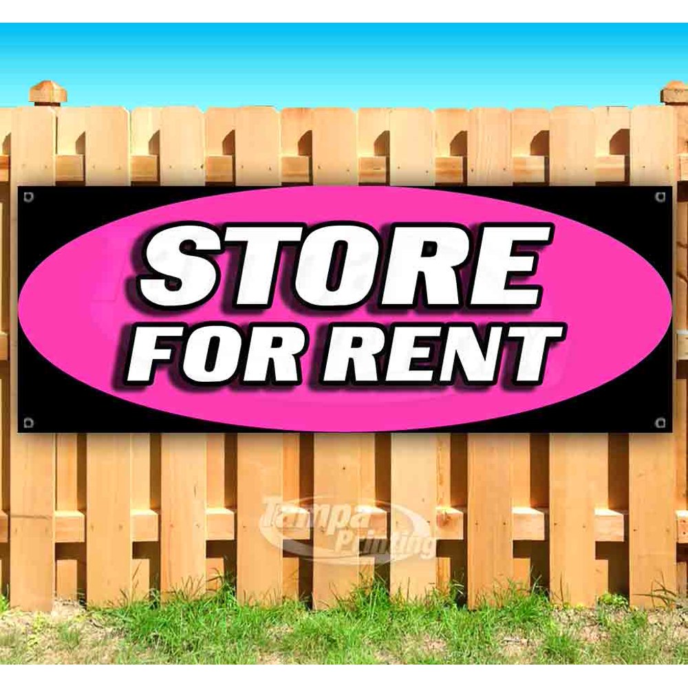 STORE FOR RENT 13 oz Vinyl Banner With Metal Grommets