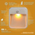 thumbnail image 3 of Sleep Friendly Battery-Powered Motion-Sensing LED Stick-Anywhere Nightlight with Amber Color Light (1-Pack), White, 3 of 5