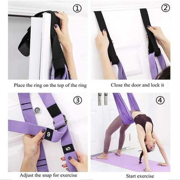 Yoga Fitness Stretching Strap, Adjustable Leg Stretcher Back Bend Assist  Trainer, Improve Leg Waist Back Flexibility Home Gym Equipment for Rehab