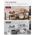 thumbnail image 3 of VASAGLE Isla de Cocina con Encimera Grande, Estantería de Cocina, 3 Niveles  Marrón Rústico y Negro, 3 of 5
