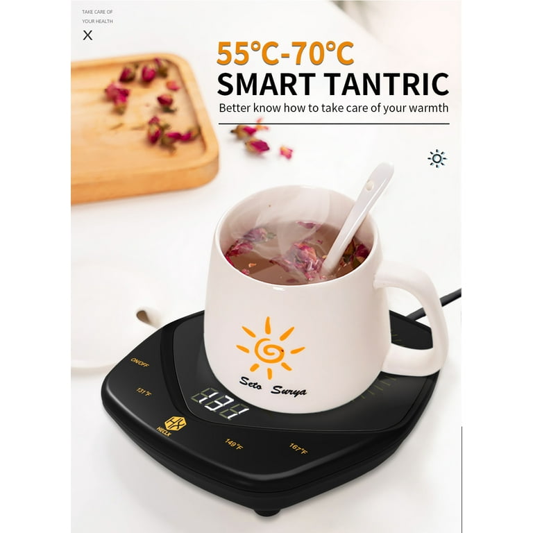 Coffee Mug Warmer Auto Shut Off for Desk, 3 Temperature-Controlled Smart Cup  Warmer, Electric Tea & Espresso Beverage Warmers for Heating Coffee, Tea,  Water, Milk (Black - 14oz) - Walmart.com
