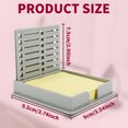 thumbnail image 3 of 2 Pcs Sticky Notes Holder Cute with Stencil Self-Stick Notepad Holder Note Dispenser for Desk Sticky Notes Organizer Daily to-do Notepad Underline Stencil, 3 of 10