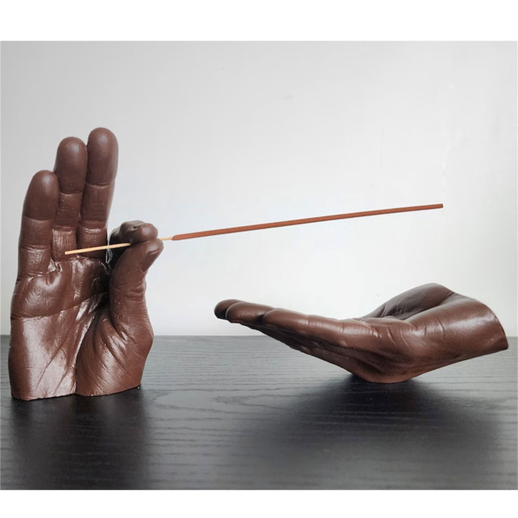 WINDLAND Serenes Meditations Hand Incenses Stick Holder with Ashes Catchers Incenses Stick Burners for Relaxation Home Decoration