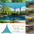 thumbnail image 3 of JUNWELL Triangle Sun Sail Shade  13ft Shade Sail Canopy  Durable Outdoor Patio Fabric UV Protection  Green, 3 of 5
