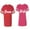 Men Red / Women Pink, variant on Groom Bride Matching Couple Cotton Jerseys (Men Red / Women Black) (Men S / Women S)