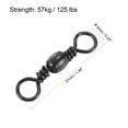 thumbnail image 2 of Uxcell Fishing Barrel Swivels Solid Ring Terminal Tackle for Freshwater Fishing Black 125lb, 2 of 4