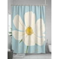 thumbnail image 5 of Shower Curtains Watercolors White Flowers Bath Curtain Daisy Plant Waterproof Bathroom Shower Curtain Set with Hooks Decoration 72 x 84 Inches, 5 of 7