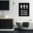 thumbnail image 2 of Stupell Industries Just Wash Your Hands Outer Space Bathroom Sign Designed by Daphne Polselli, 2 of 6