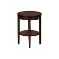 thumbnail image 3 of Accent Table, 2 Tier, End, Side Table, Round, Nightstand, Bedroom, Lamp, Brown Veneer, Transitional, 3 of 6