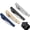 Multicolor, variant on Men's Tie Clips Set - Stainless Steel, in Black, Gold, Blue & Silver for Regular Ties, Ideal Boxed Gift