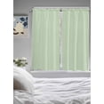 thumbnail image 3 of Bedroom Curtains 63 Inches length, Sage Green Striped Window Treatment Curtain Drapes, Modern Simple Farmhouse Beige Rod Pocket Curtain Panels for Living Room Kitchen, 42"x63", 2 Panels, 3 of 7