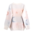 thumbnail image 2 of YM YOUMU Women Autumn Winter Casual Stars Moon Sweater Crew Neck Pullover Jumper, 2 of 5