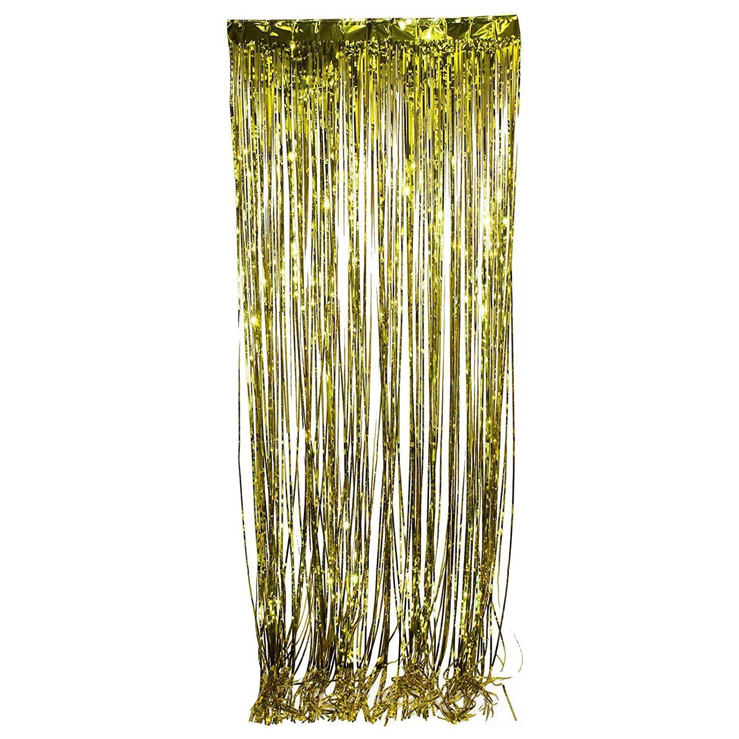 3/' X 8/' Party Metallic Fringe Foil Shimmer Curtain Birthday Decoration Silver FT