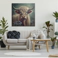 thumbnail image 3 of Stupell Industries Highland Cow with Daisies Animals & Insects Painting Gallery Wrapped Canvas Art Print Wall Art, 36 x 36, 3 of 8