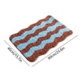 thumbnail image 3 of Wave Pattern Bath Mat, Soft Absorbent Bathroom Rug, Non Slip Shower Mat, Quick Drying Floor Mat, Modern Bath Decor, 15.7" x 23.6", Purple, Lazyguy, 3 of 7