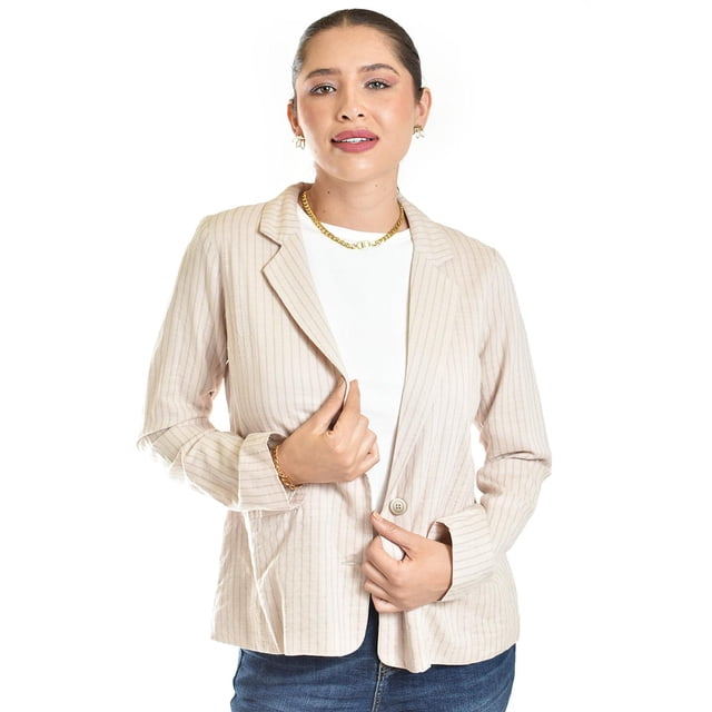 Blazer de lino a rayas Roman Fashion /Juvenil, 20275 (Beige, rayas) beige CH